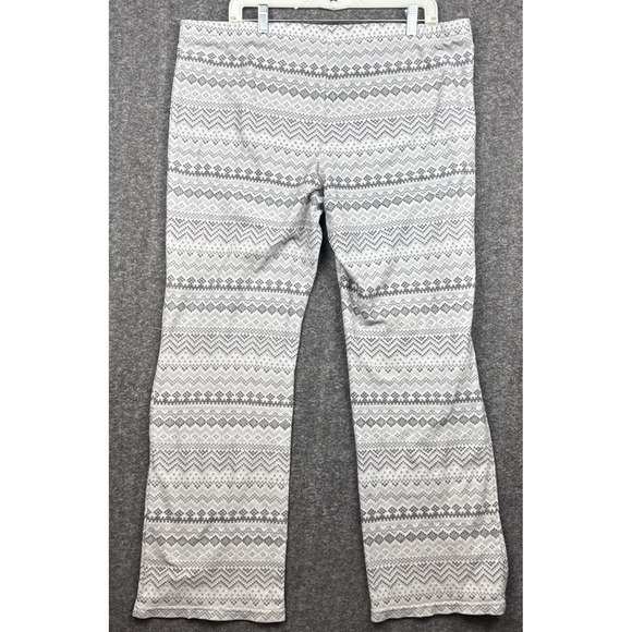 Gilligan & OMalley Womens Sleepwear Lounge Pants XXL Fair Isle Gray - Picture 2 of 6